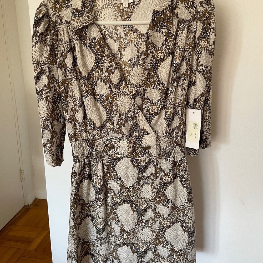 Parker snake print silk dress